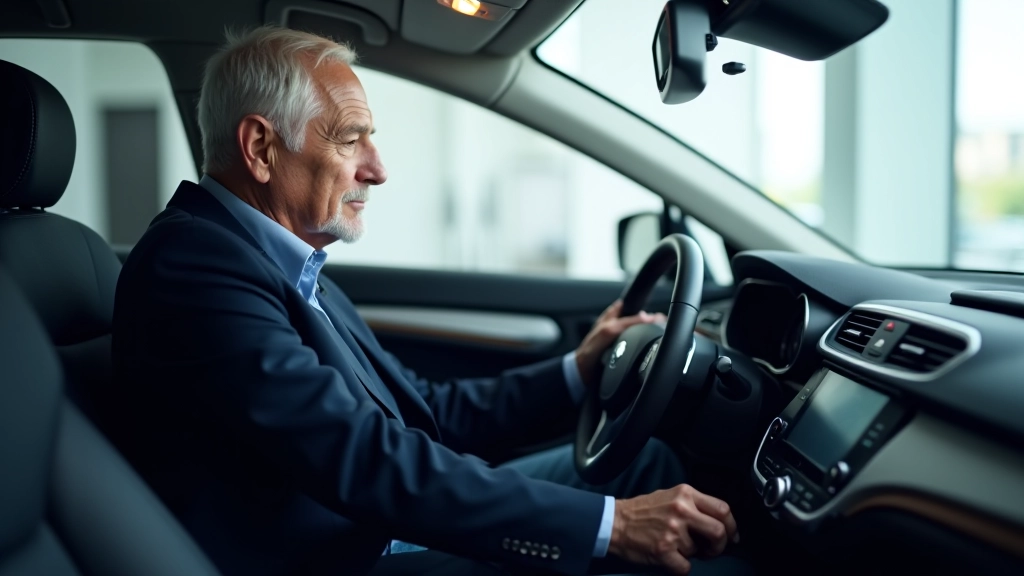 Reviewer testing hybrid sedan features