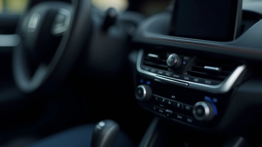 Climate control display on Honda Accord hybrid showing dual-zone temperature settings