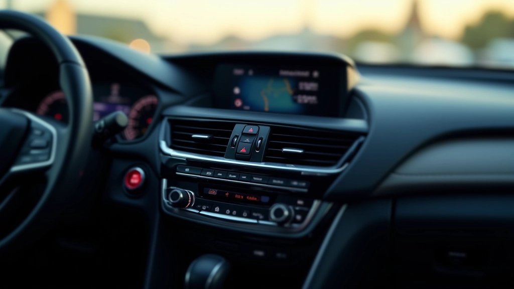 Dashboard of Honda Accord hybrid showing climate control and infotainment system interface
