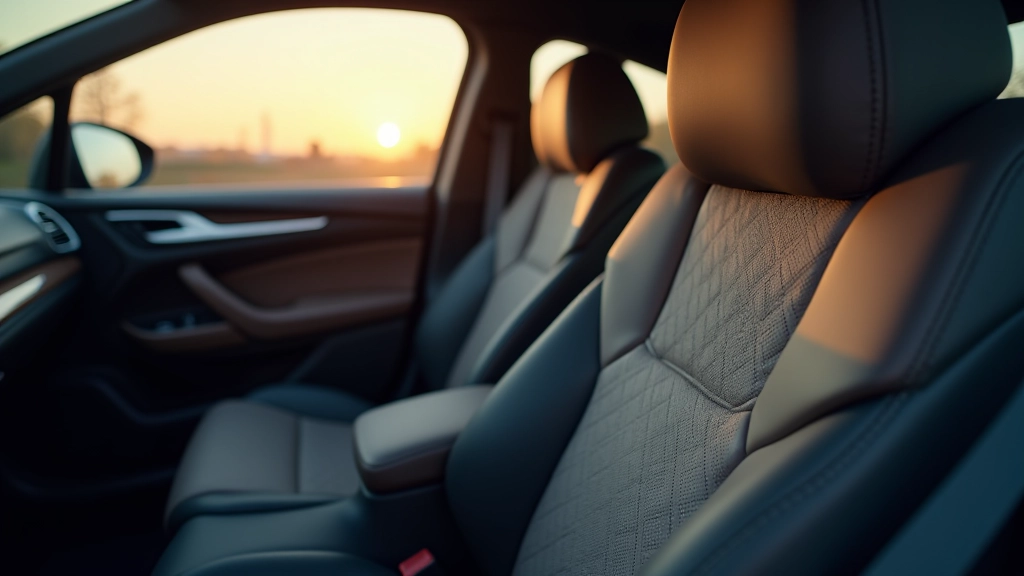 Interior comparison of Lexus ES luxury seats versus Toyota Camry Hybrid seats, showing upholstery detail and support design